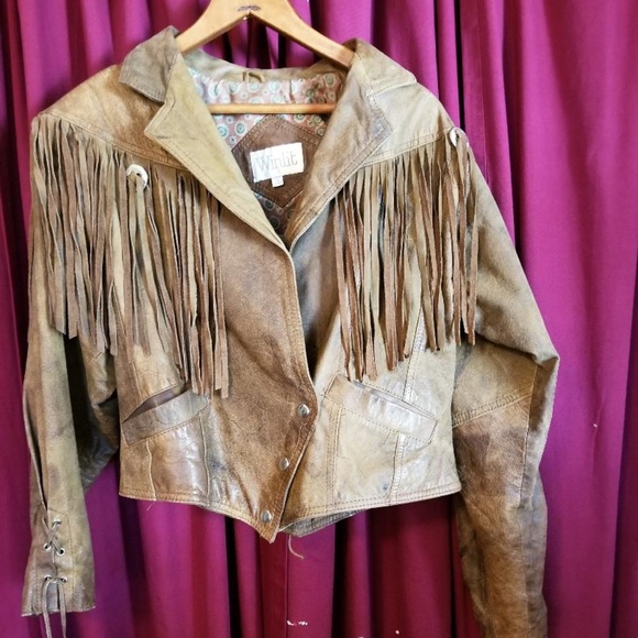 Winlit Jackets & Blazers - Fringed   Leather Jacket
